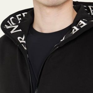 MONCLER
Black Logo-Tape Fleece Zip Hoodie